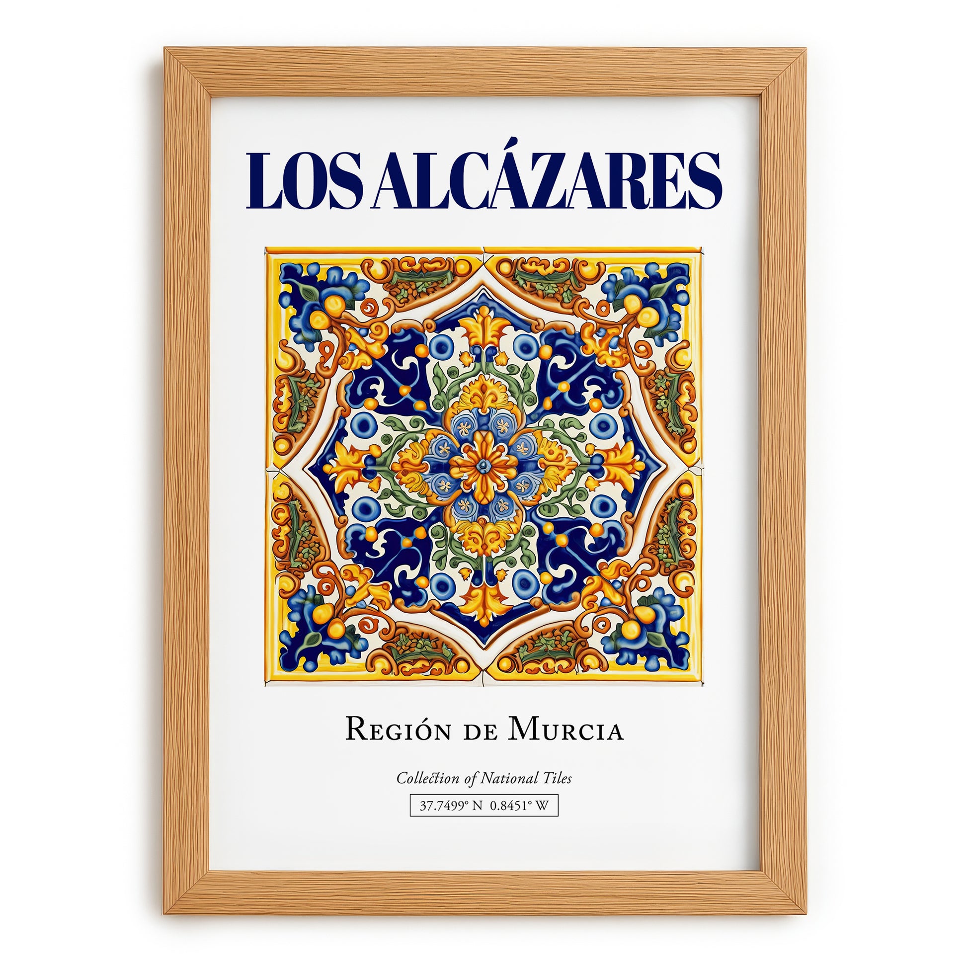 Los Alcázares, Spain – Travel Poster, set in oak frame