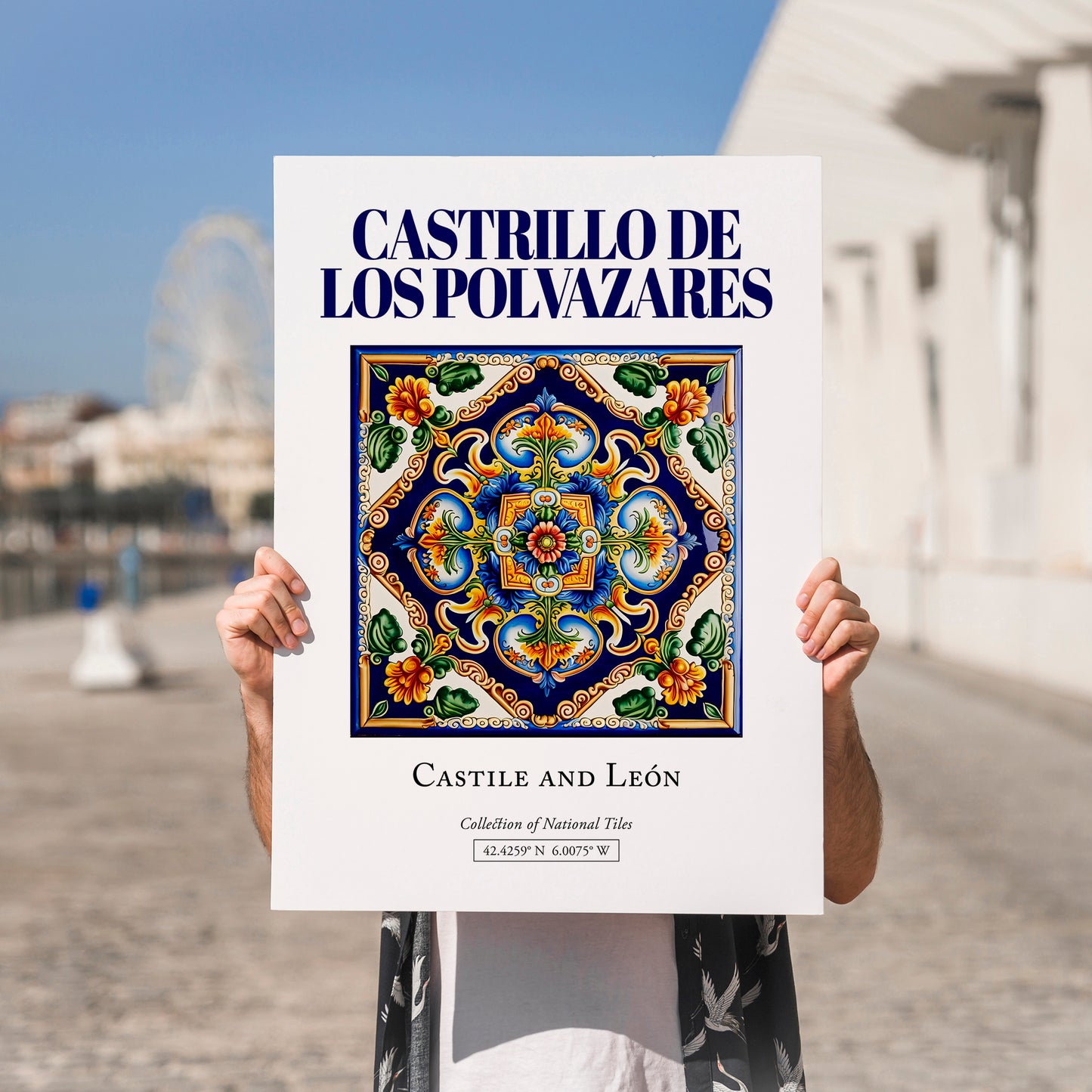 Castrillo de los Polvazares, Spain – Cityscape Wall Art, no-text version framed in wood