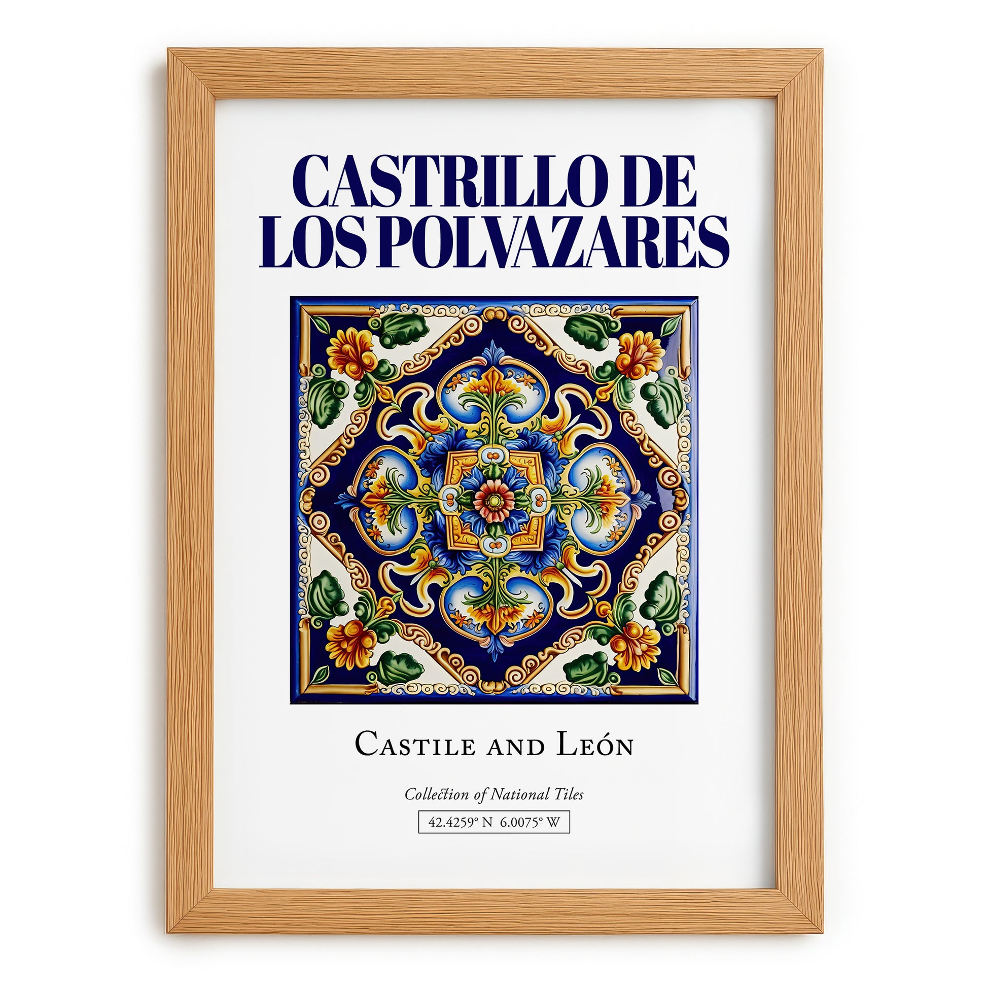 Castrillo de los Polvazares, Spain – Cityscape Wall Art, set in oak frame