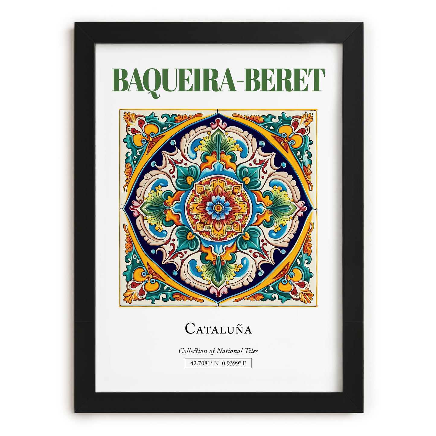 Baqueira-Beret, Spain – Travel Wall Decor, in sleek black frame