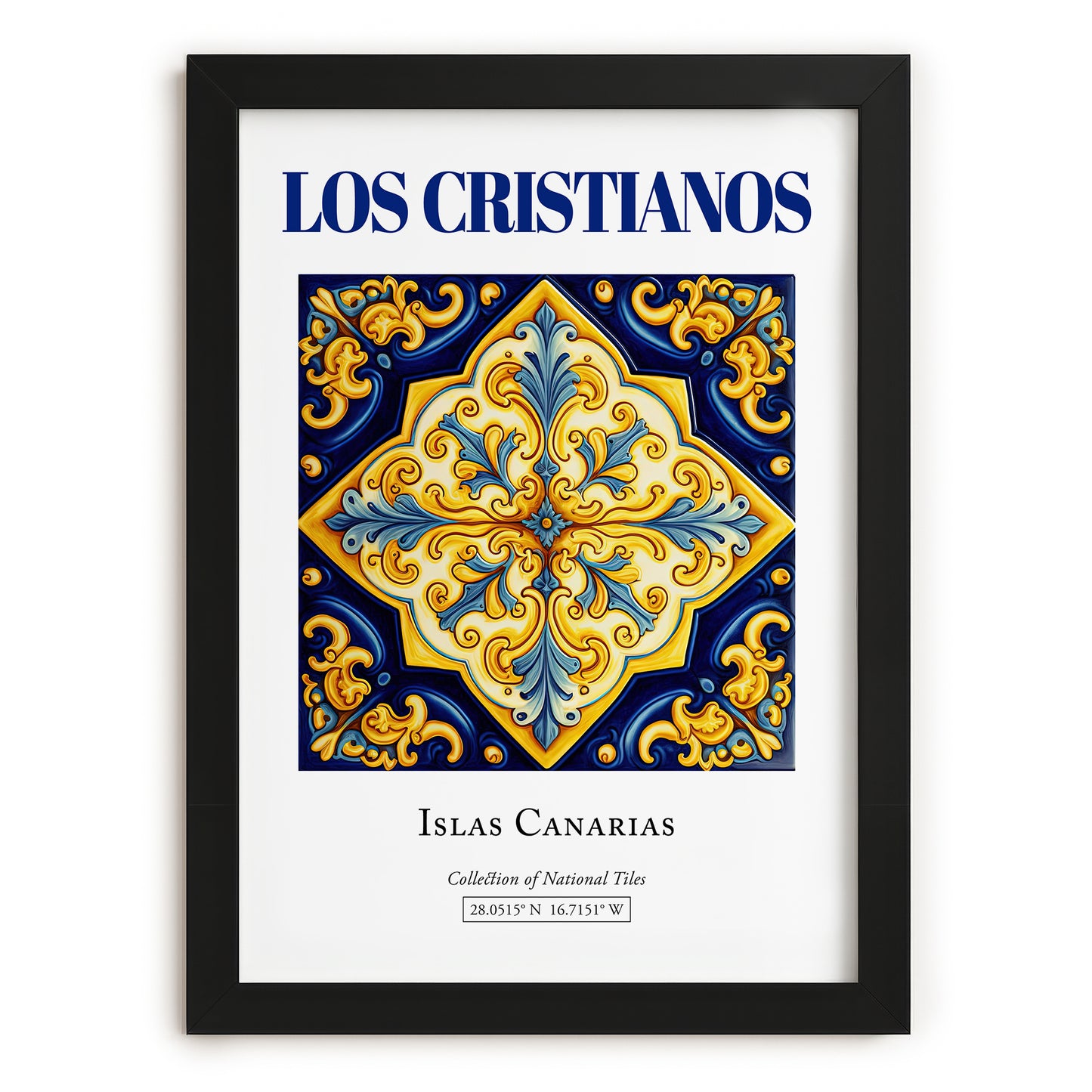 Los Cristianos, Spain – Travel Print, in sleek black frame