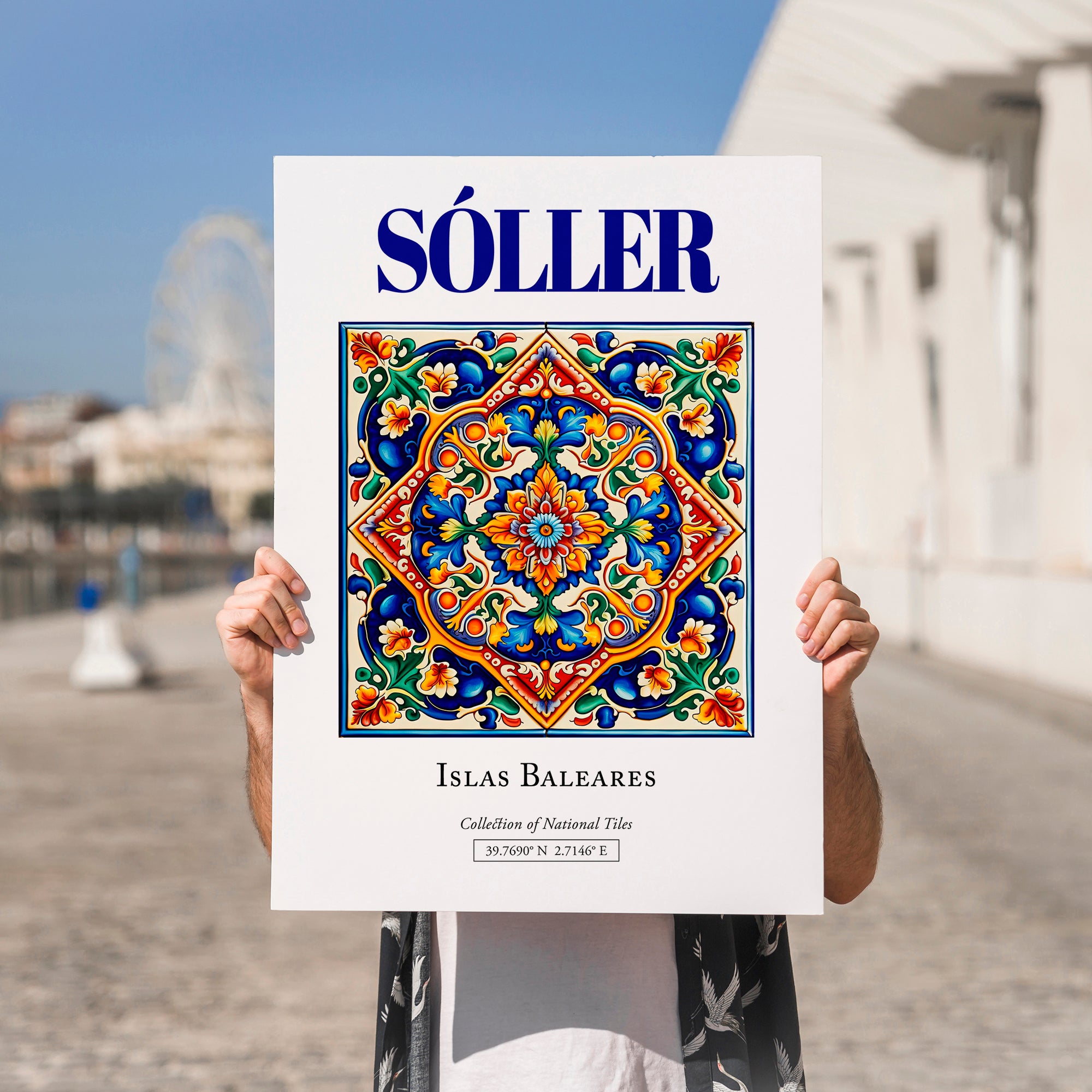 Sóller, Spain – Travel Print, no-text version framed in wood