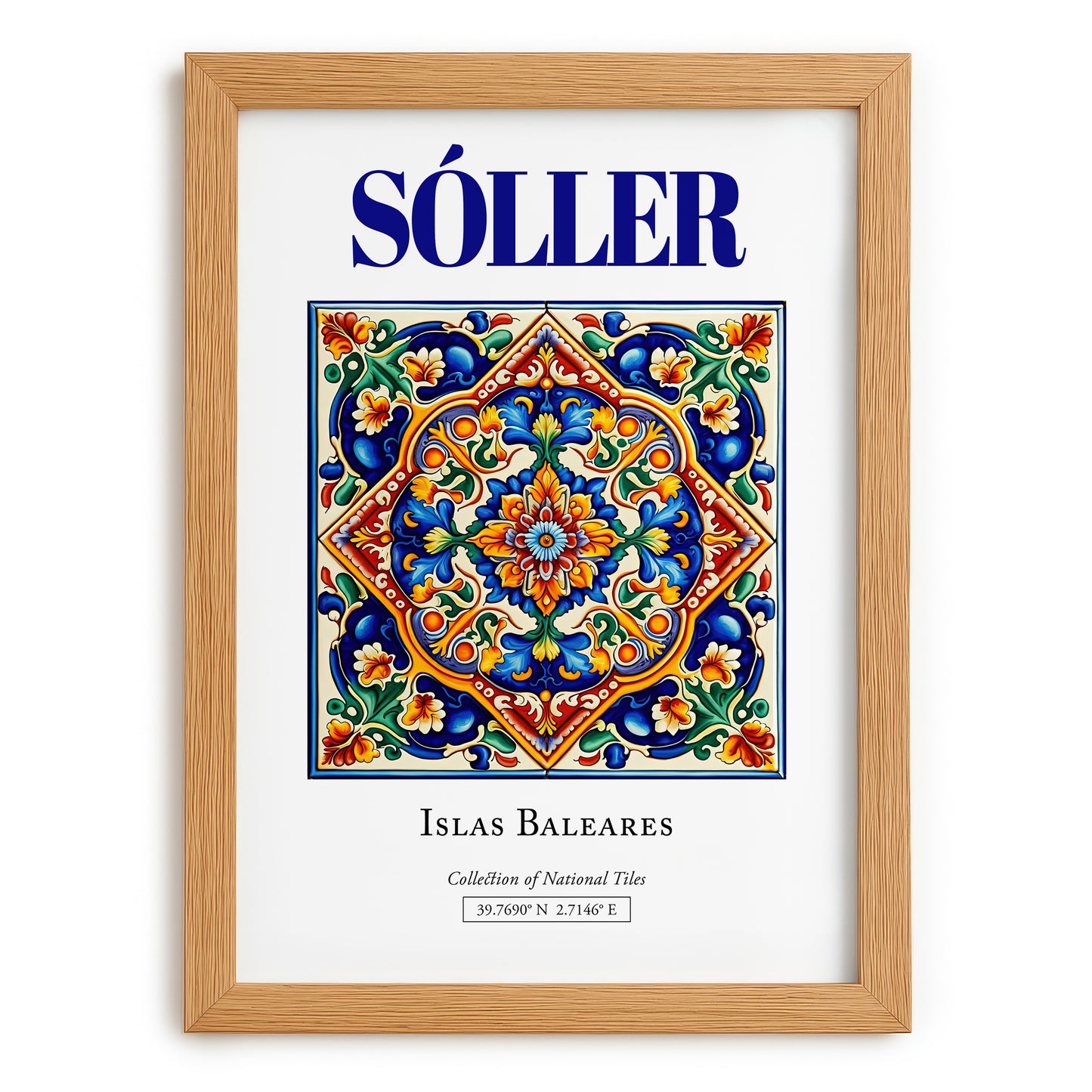 Sóller, Spain – Travel Print, set in oak frame