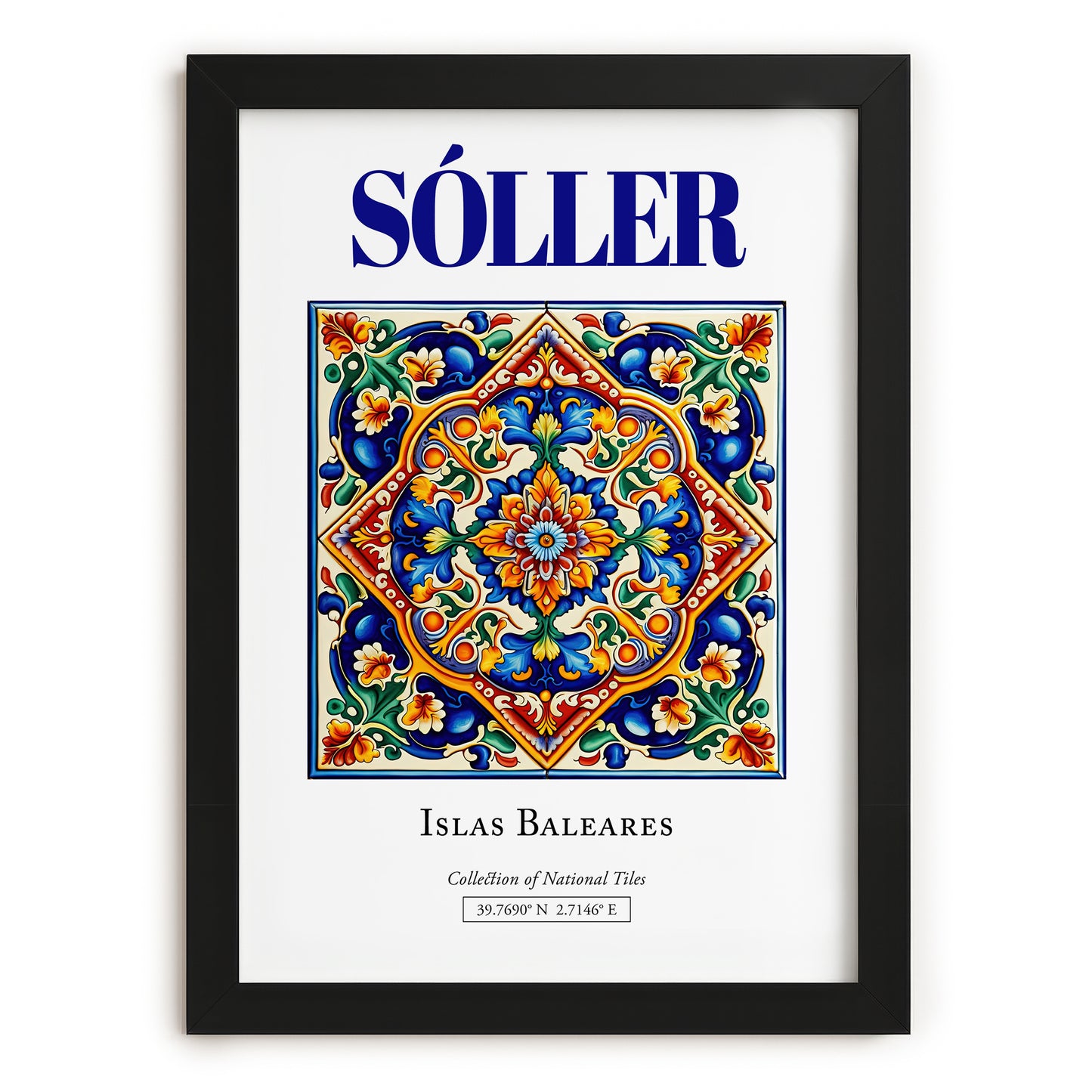 Sóller, Spain – Travel Print, in sleek black frame