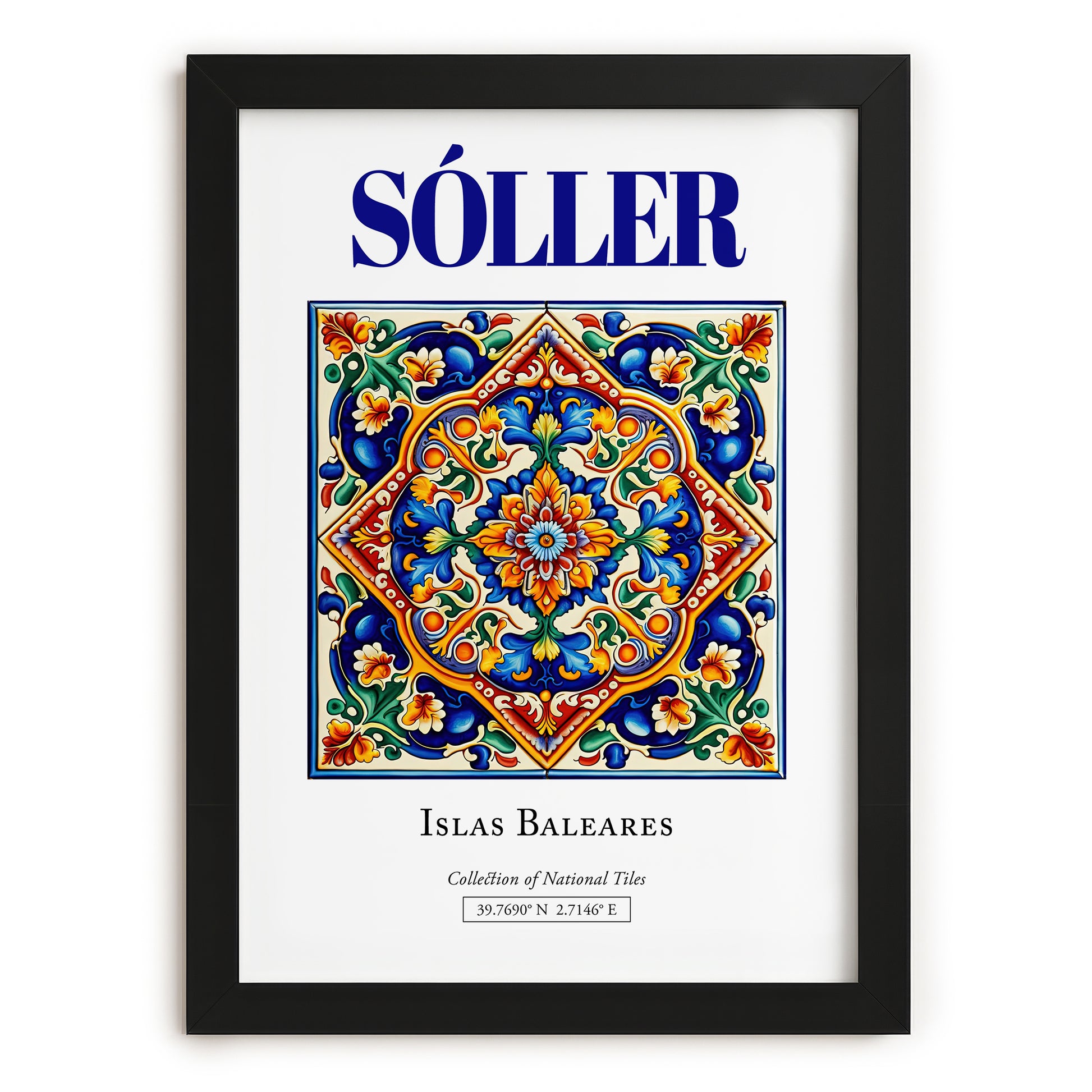 Sóller, Spain – Travel Print, in sleek black frame