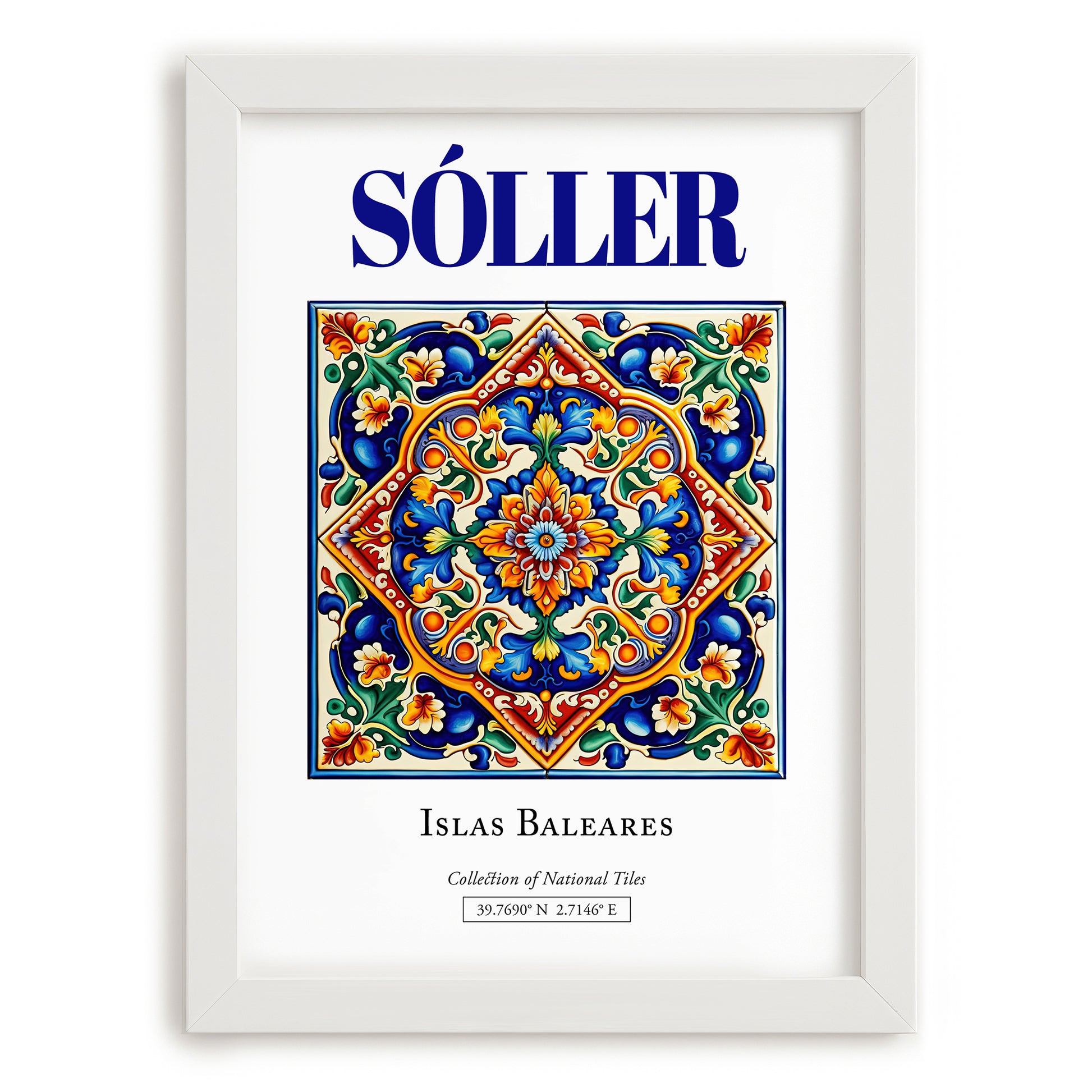 Sóller, Spain – Travel Print, placed in minimal white frame