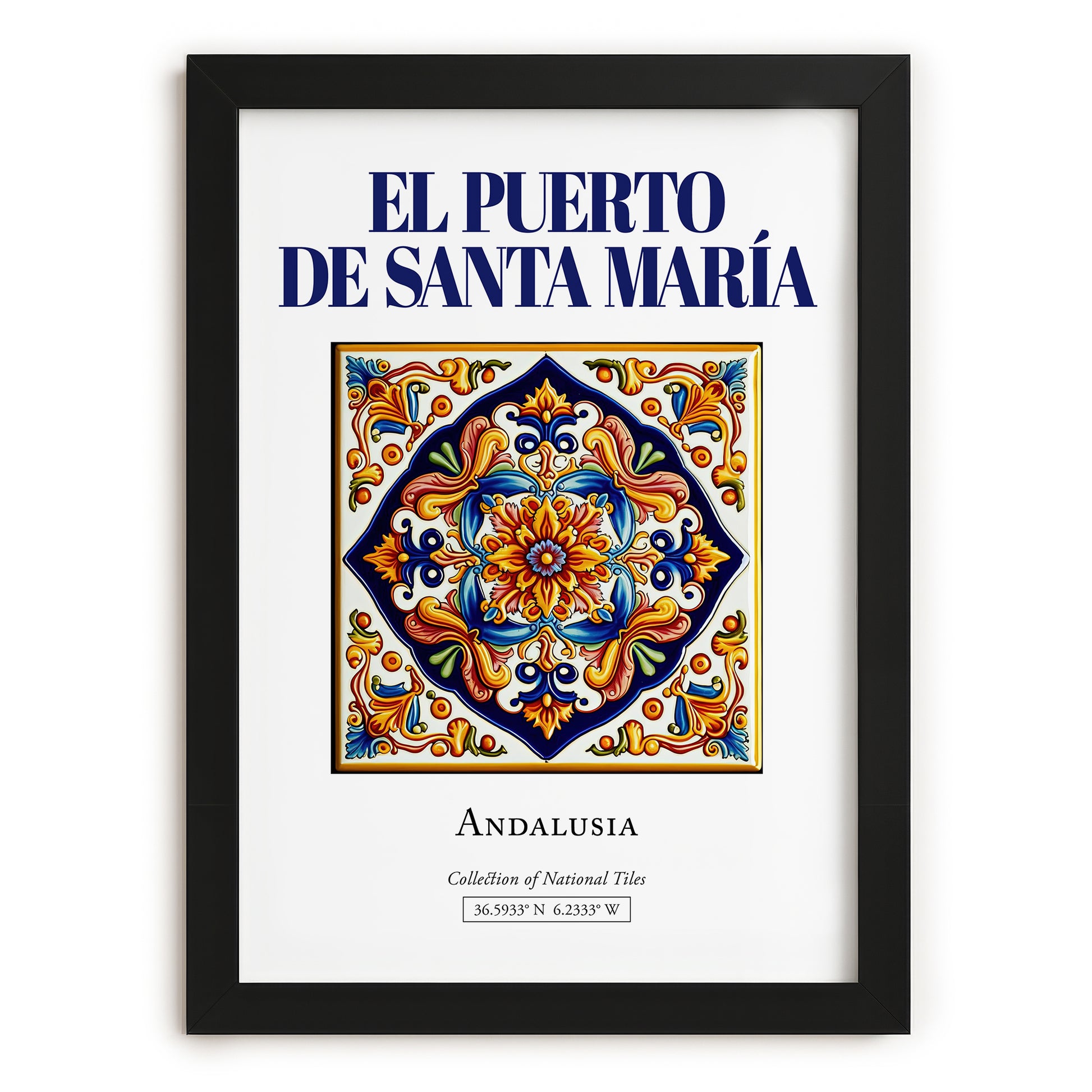 El Puerto de Santa María, Spain – Global Wall Art, in sleek black frame