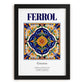 Ferrol, Spain – Wanderlust Wall Decor, in sleek black frame