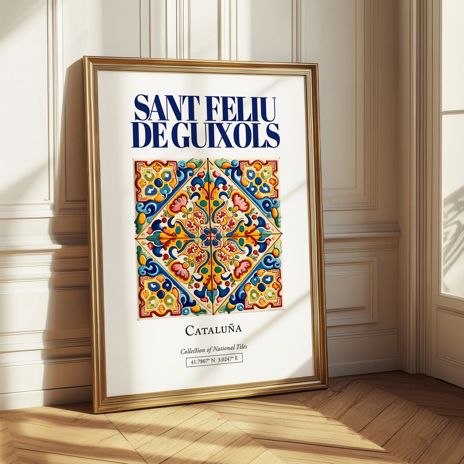 Sant Feliu de Guixols, Spain – Historic Cities Art Print, styled in a charming Paris street view