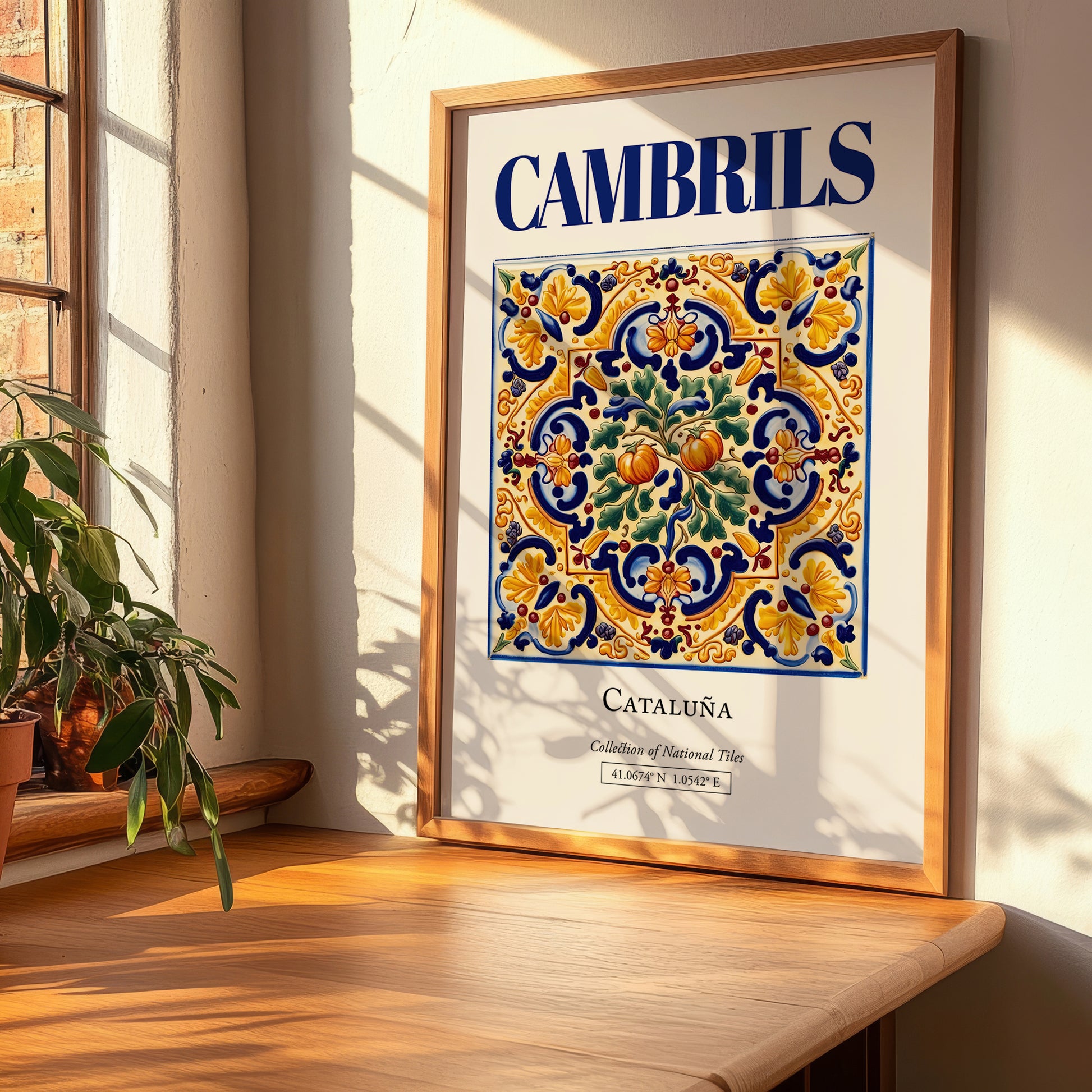 Cambrils, Spain – Vintage Travel Poster, clean layout with no caption