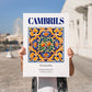 Cambrils, Spain – Vintage Travel Poster, no-text version framed in wood