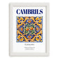 Cambrils, Spain – Vintage Travel Poster, placed in minimal white frame