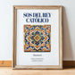 Sos del Rey Católico, Spain – Travel Print, in wooden frame leaning on the floor