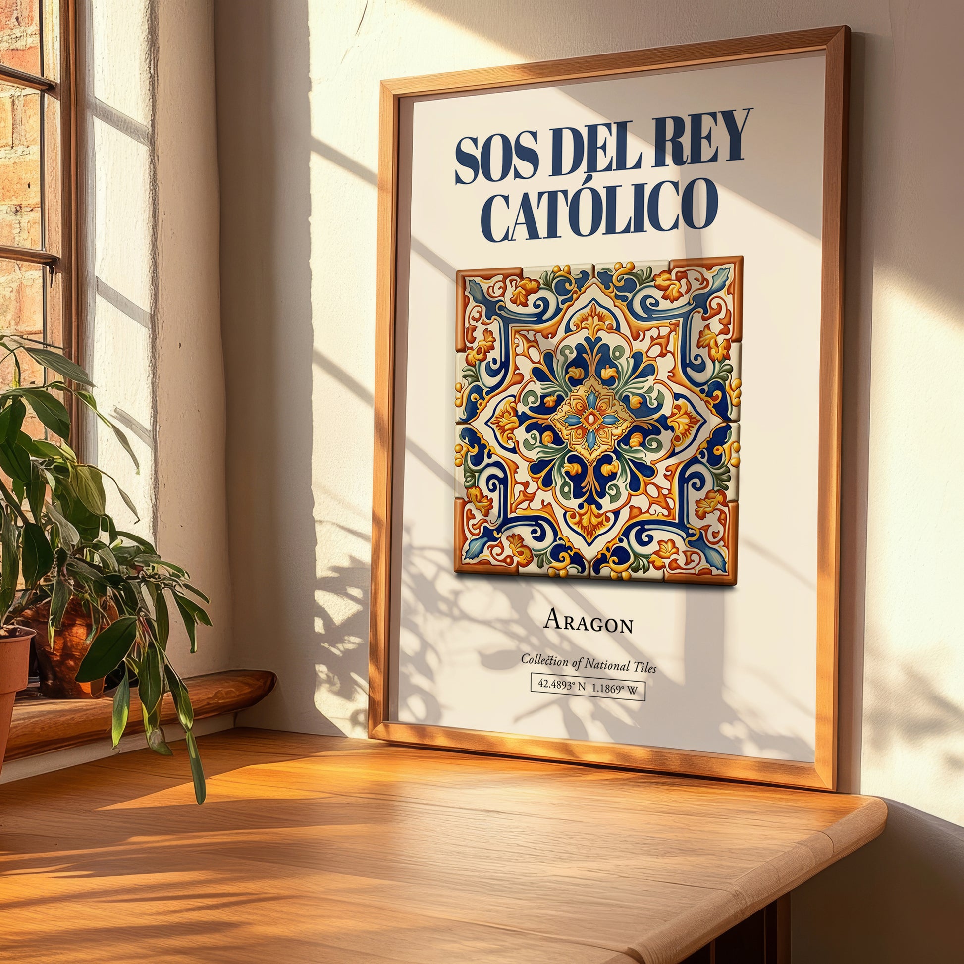 Sos del Rey Católico, Spain – Travel Print, clean layout with no caption