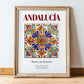 Andalucía, Spain – Travel Wall Art, in wooden frame leaning on the floor