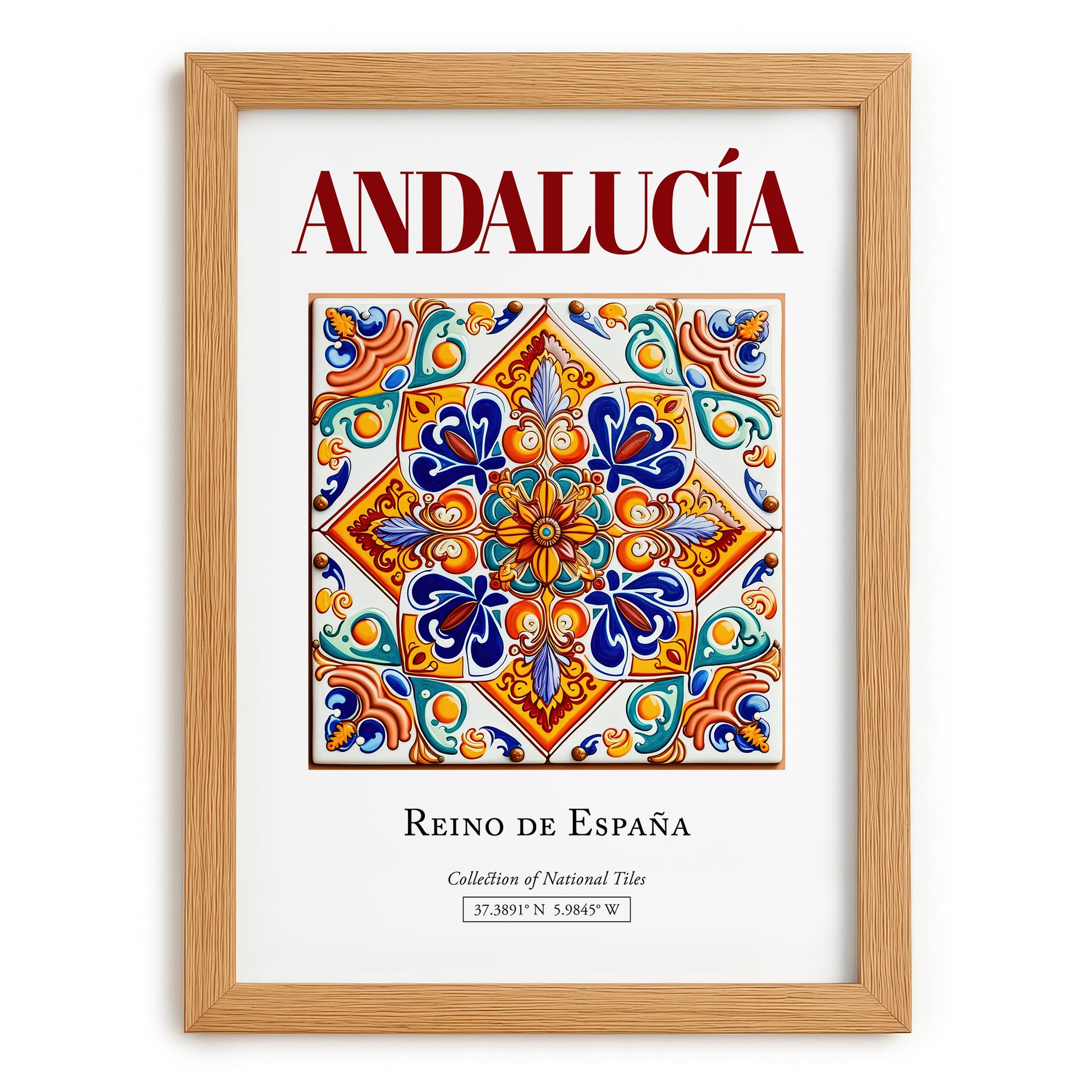 Andalucía, Spain – Travel Wall Art, set in oak frame