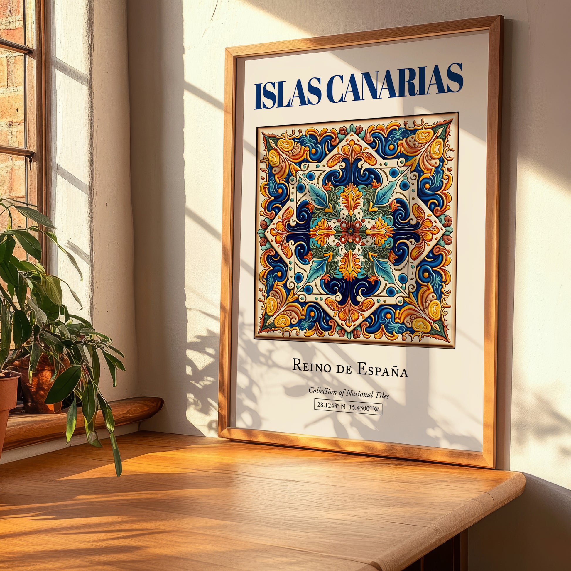 Islas Canarias, Spain – Travel Poster, clean layout with no caption