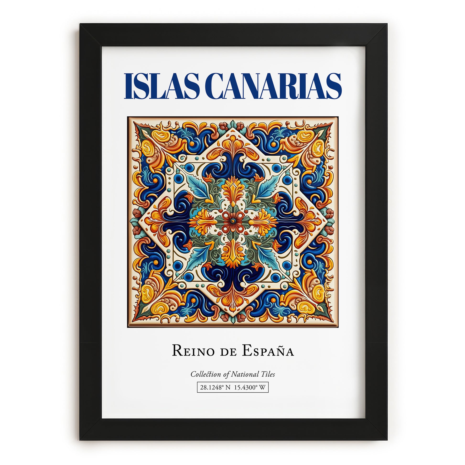 Islas Canarias, Spain – Travel Poster, in sleek black frame