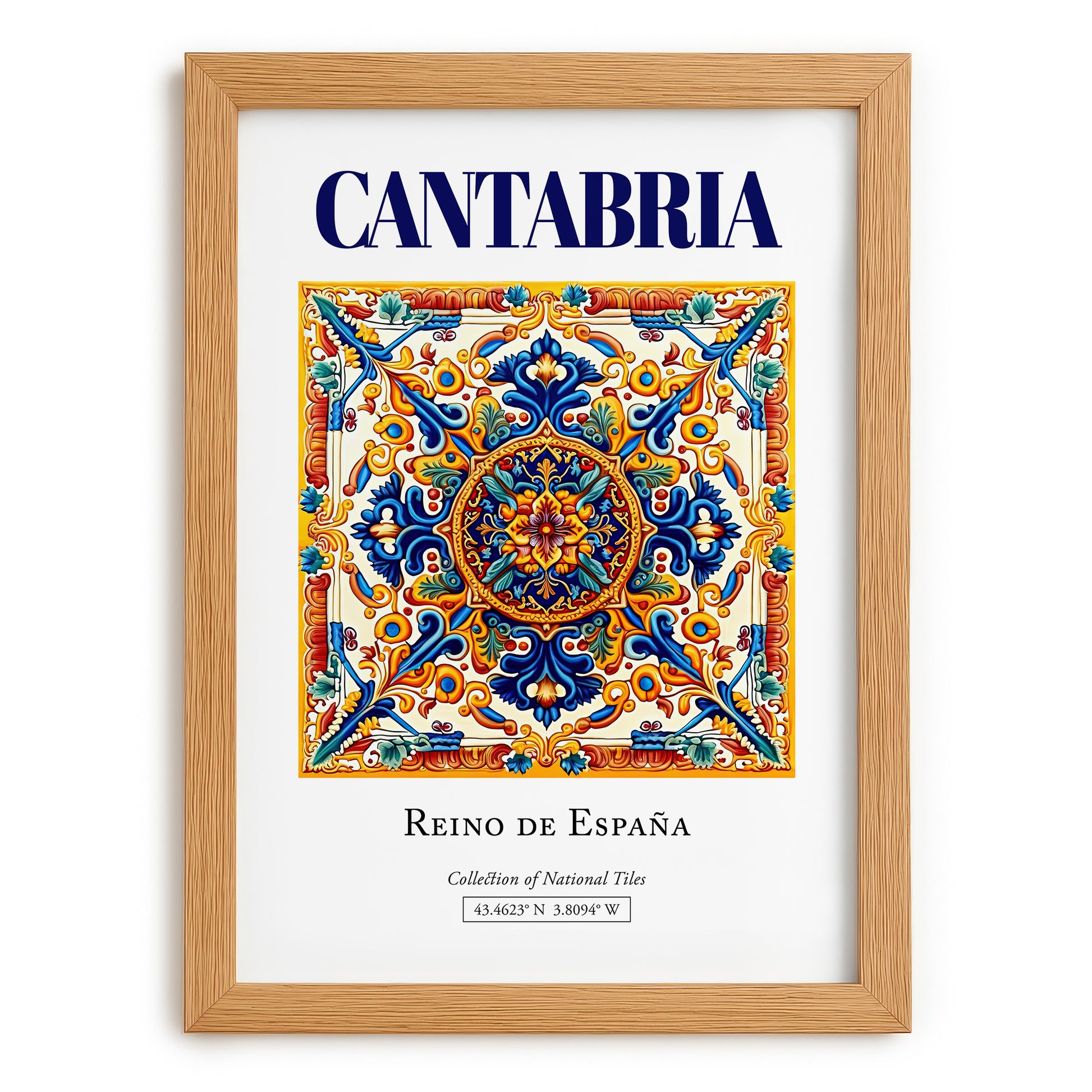 Cantabria, Spain – Travel Memories Wall Print, set in oak frame