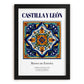 Castilla y León, Spain – Travel Wall Decor, in sleek black frame