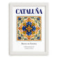 Cataluña, Spain – Travel Poster, placed in minimal white frame