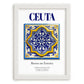 Ceuta, Spain – Cultural Heritage Wall Art, placed in minimal white frame