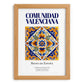 Comunidad Valenciana, Spain – Travel Poster, set in oak frame