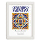 Comunidad Valenciana, Spain – Travel Poster, placed in minimal white frame