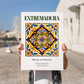Extremadura, Spain – Travel Print, no-text version framed in wood
