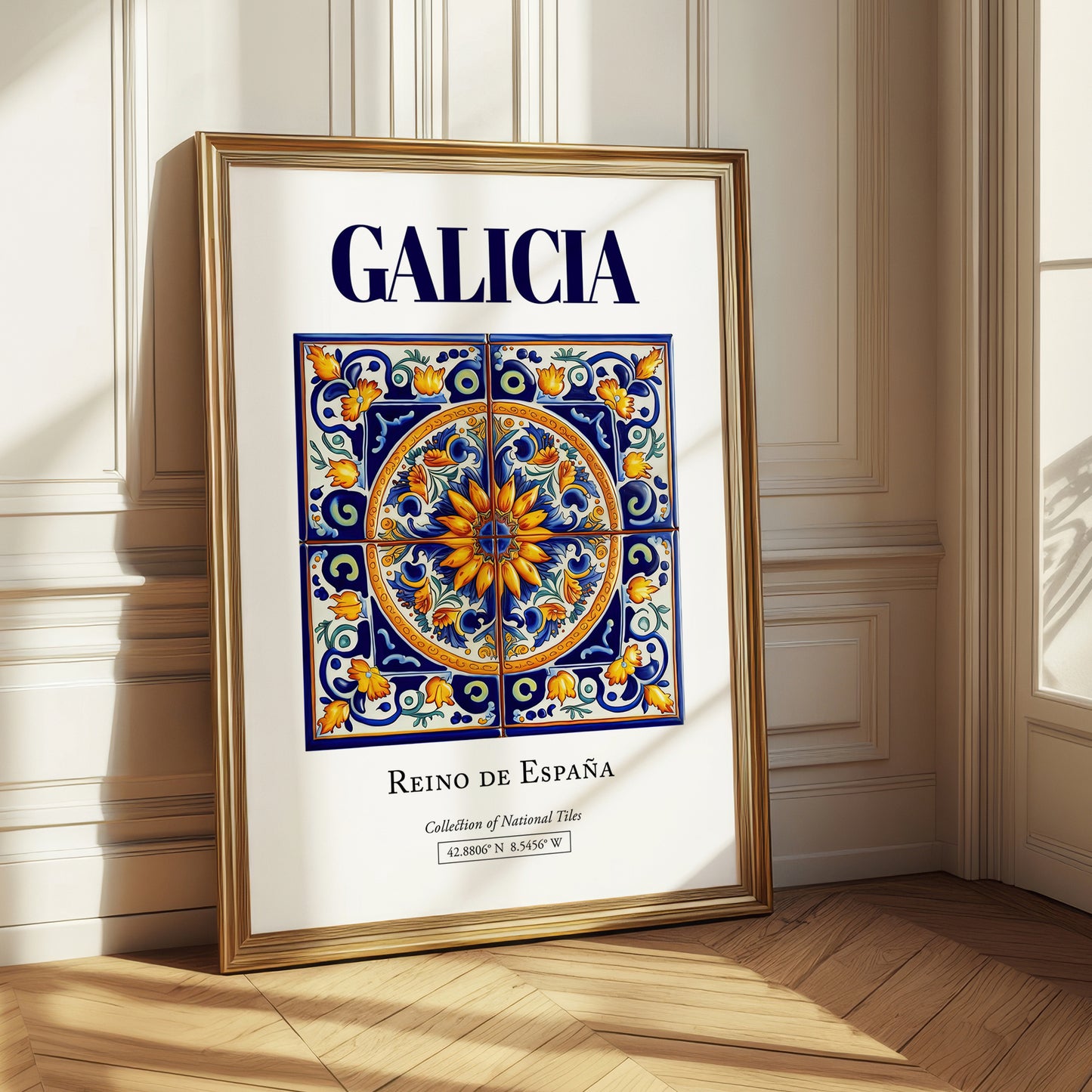 Galicia, Spain – Retro Travel Poster, styled in a charming Paris street view