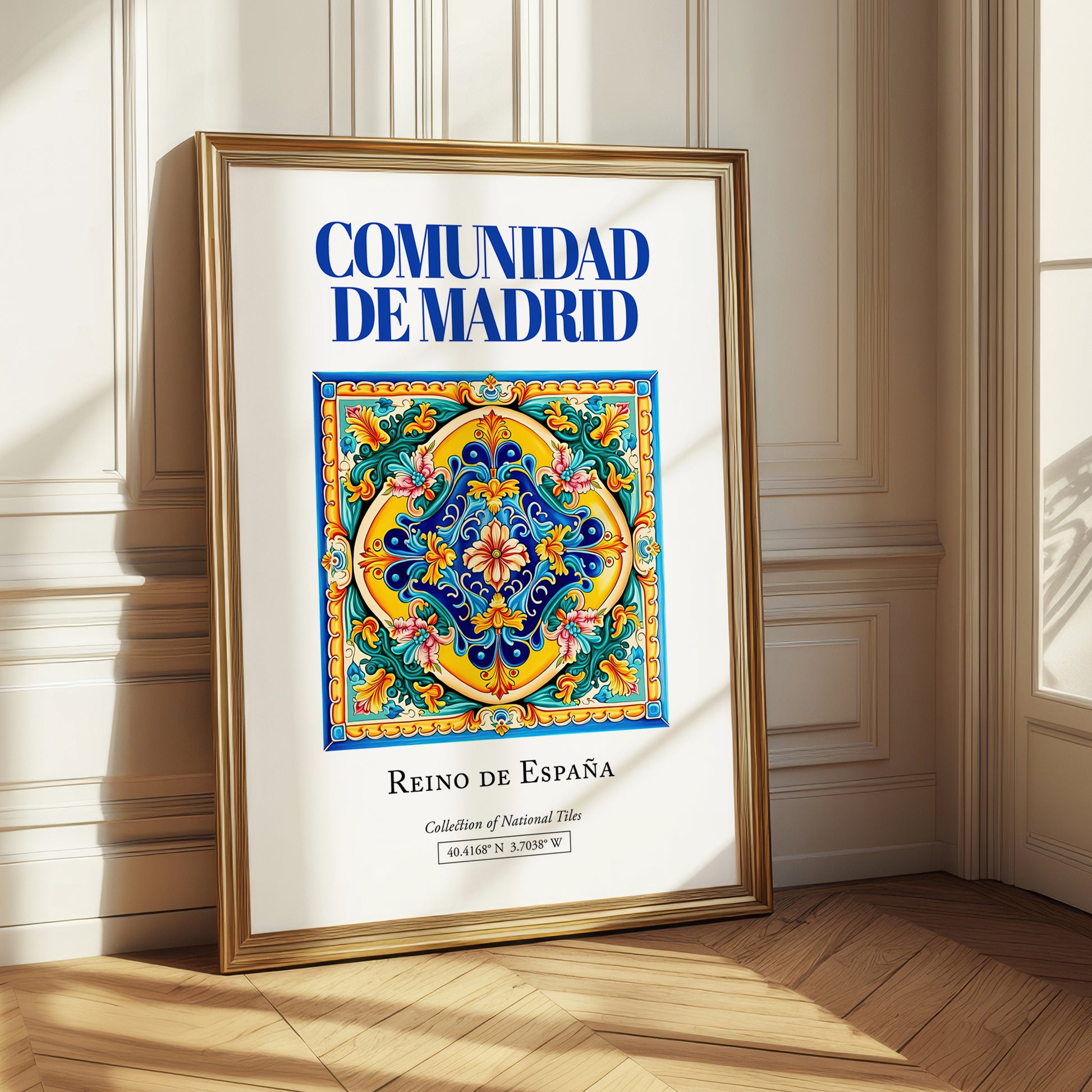 Comunidad de Madrid, Spain – Travel Poster, styled in a charming Paris street view