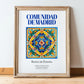 Comunidad de Madrid, Spain – Travel Poster, in wooden frame leaning on the floor