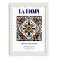 La Rioja, Spain – Travel Print, placed in minimal white frame