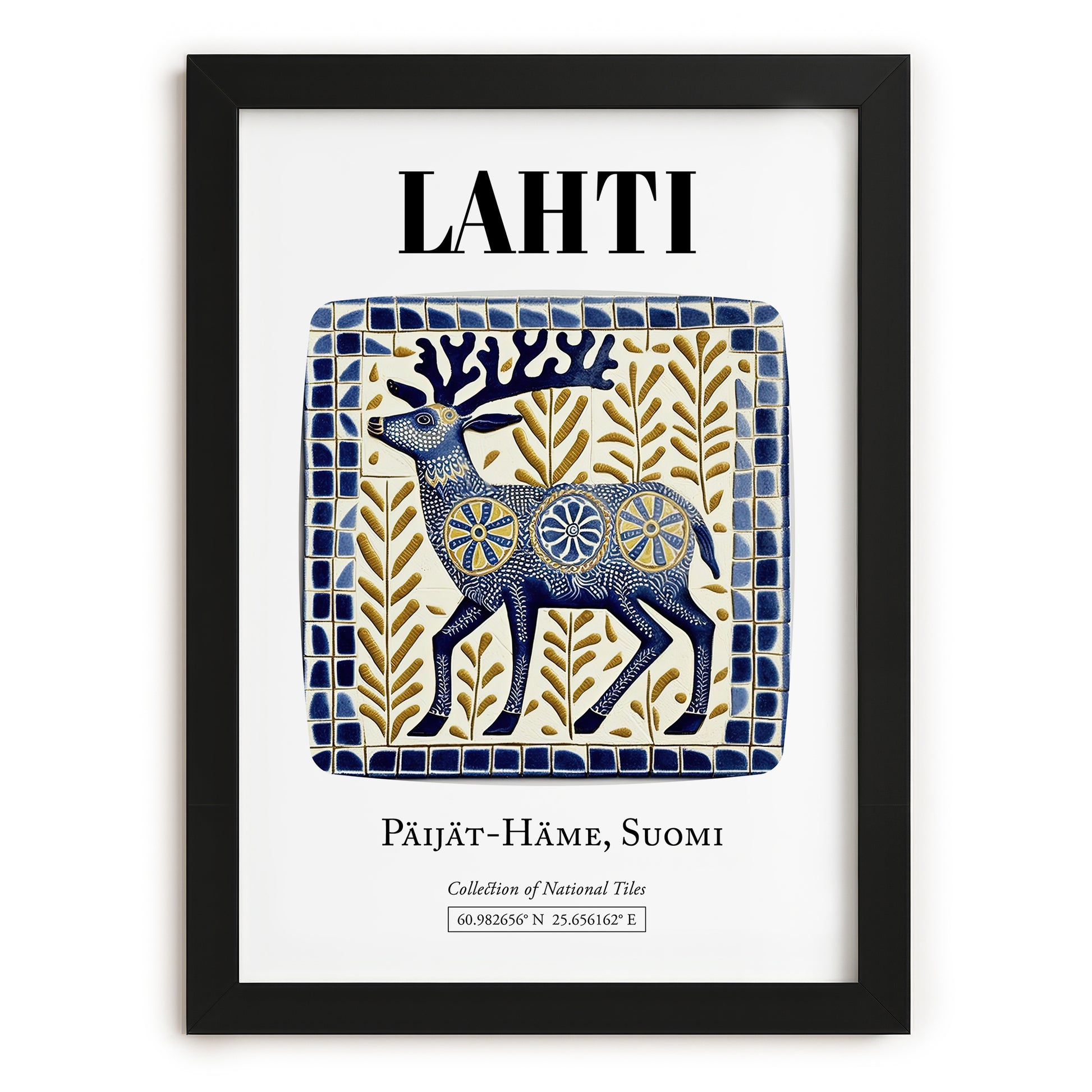 Lahti, Finland – Travel Print, in sleek black frame