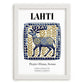 Lahti, Finland – Travel Print, placed in minimal white frame