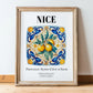 Nice, France – Travel Poster, in wooden frame leaning on the floor
