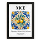 Nice, France – Travel Poster, in sleek black frame