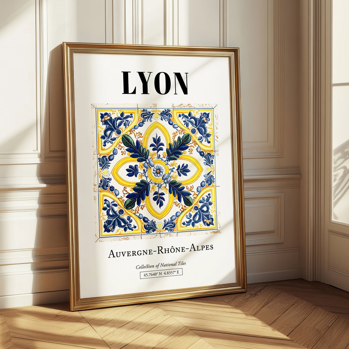 Lyon, France – Travel Wall Art, styled in a charming Paris street view