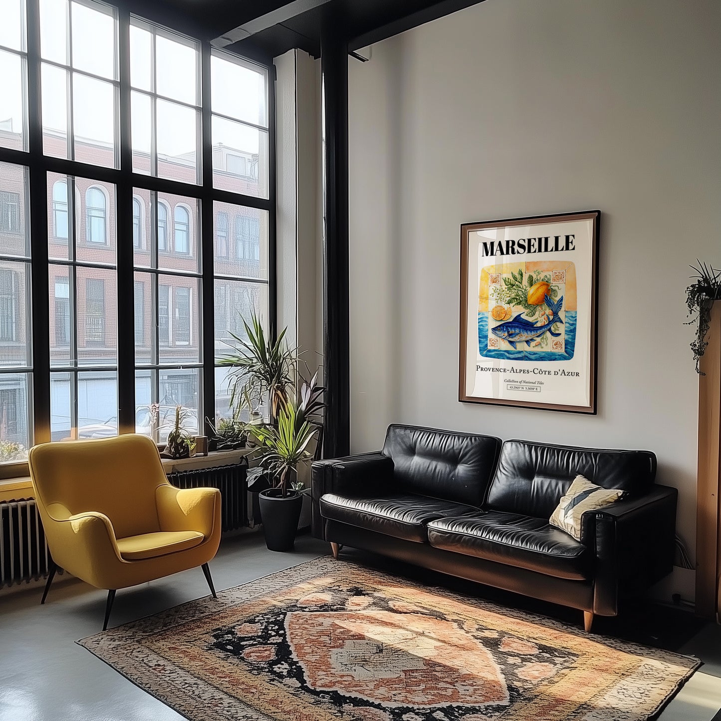 Marseille, France – Travel Print, unframed on coastal sand