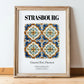 Strasbourg, France – Global Cities Wall Print, in wooden frame leaning on the floor