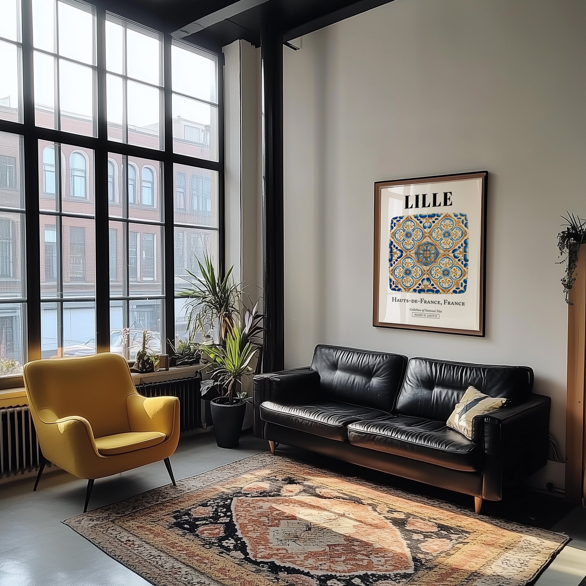 Lille, France – Travel Print, unframed on coastal sand