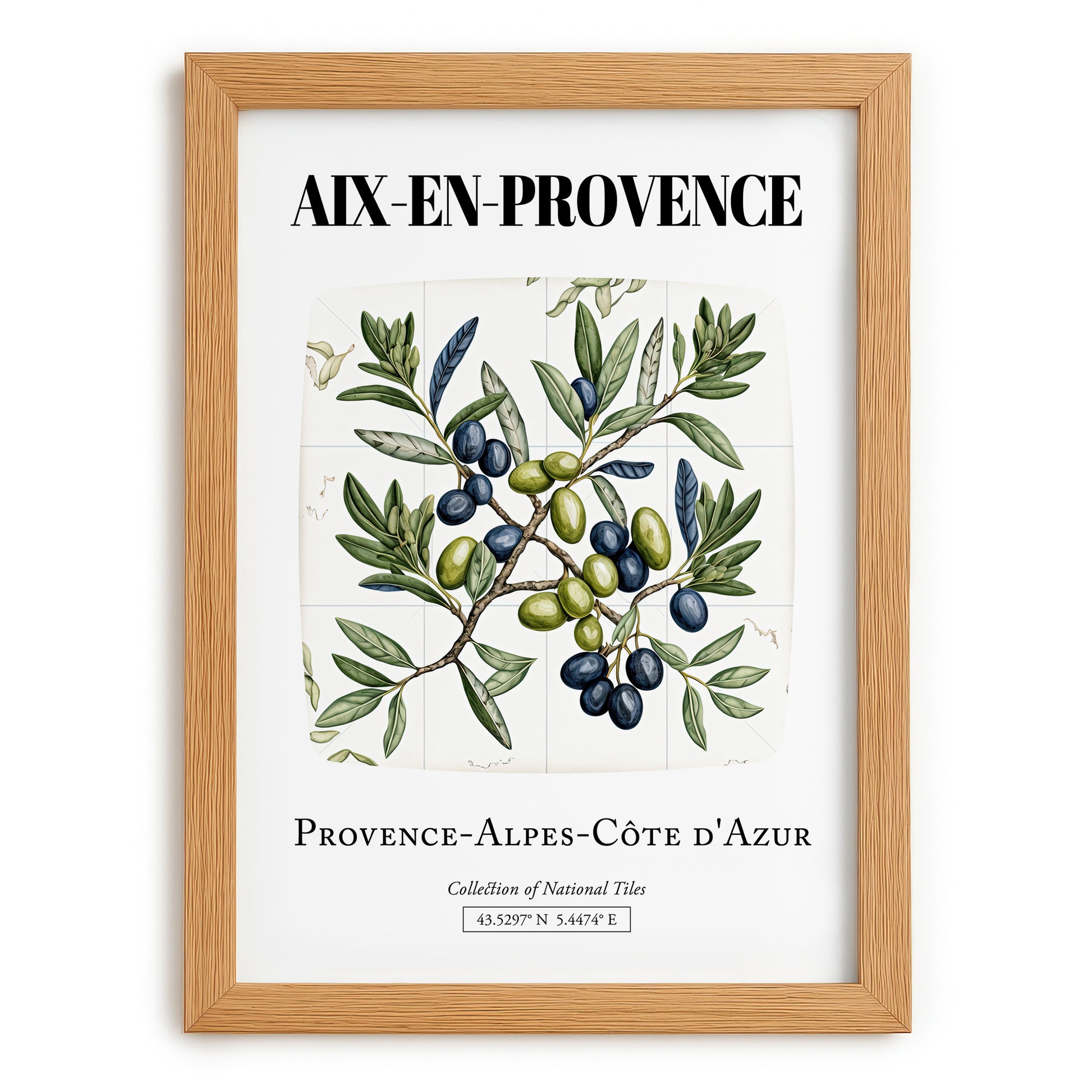 Aix-en-provence, France – Travel Wall Decor, set in oak frame