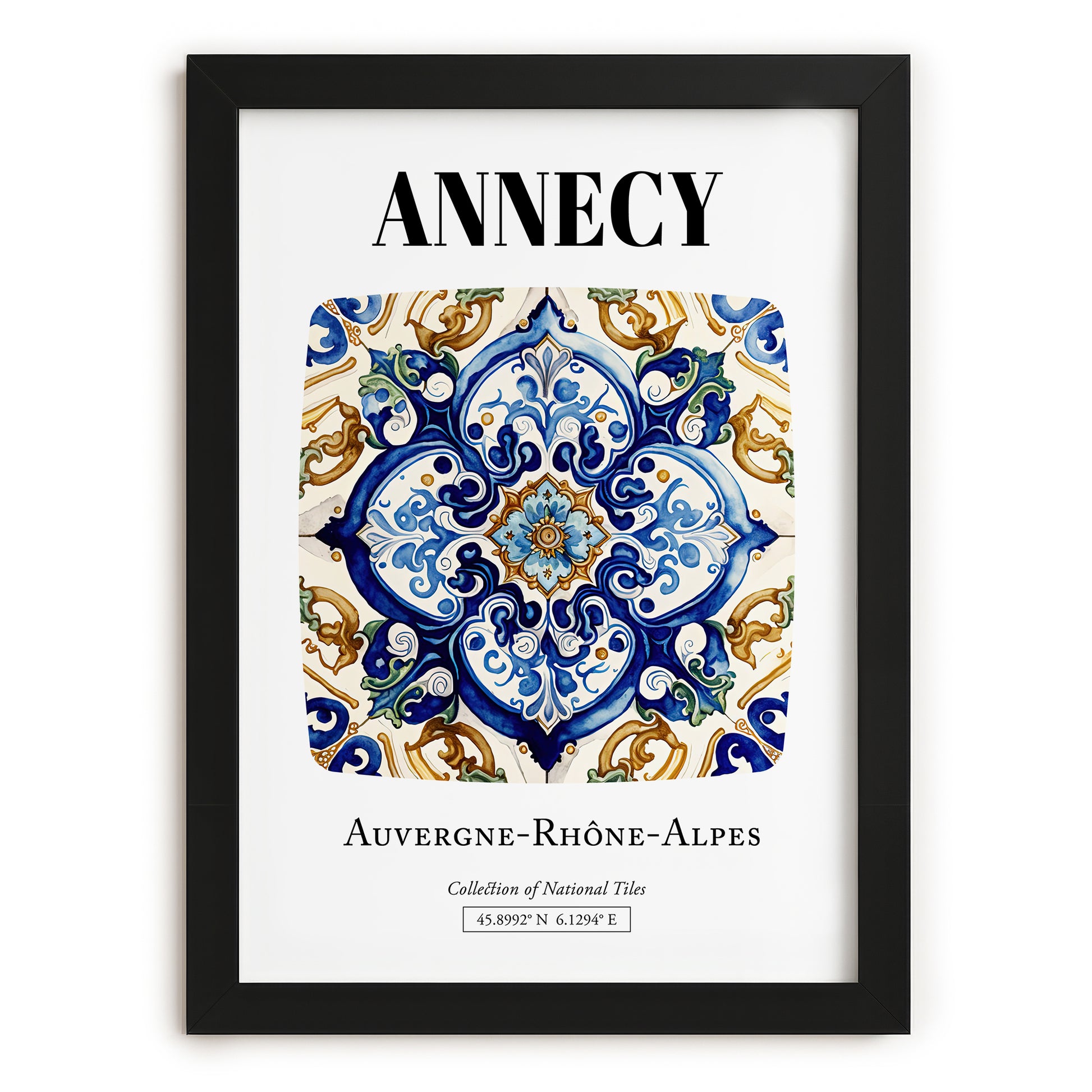 Annecy, France – Dream Destination Decor, in sleek black frame