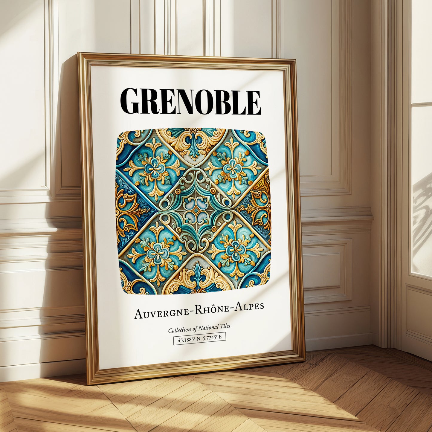Grenoble, France – Travel Print, styled in a charming Paris street view