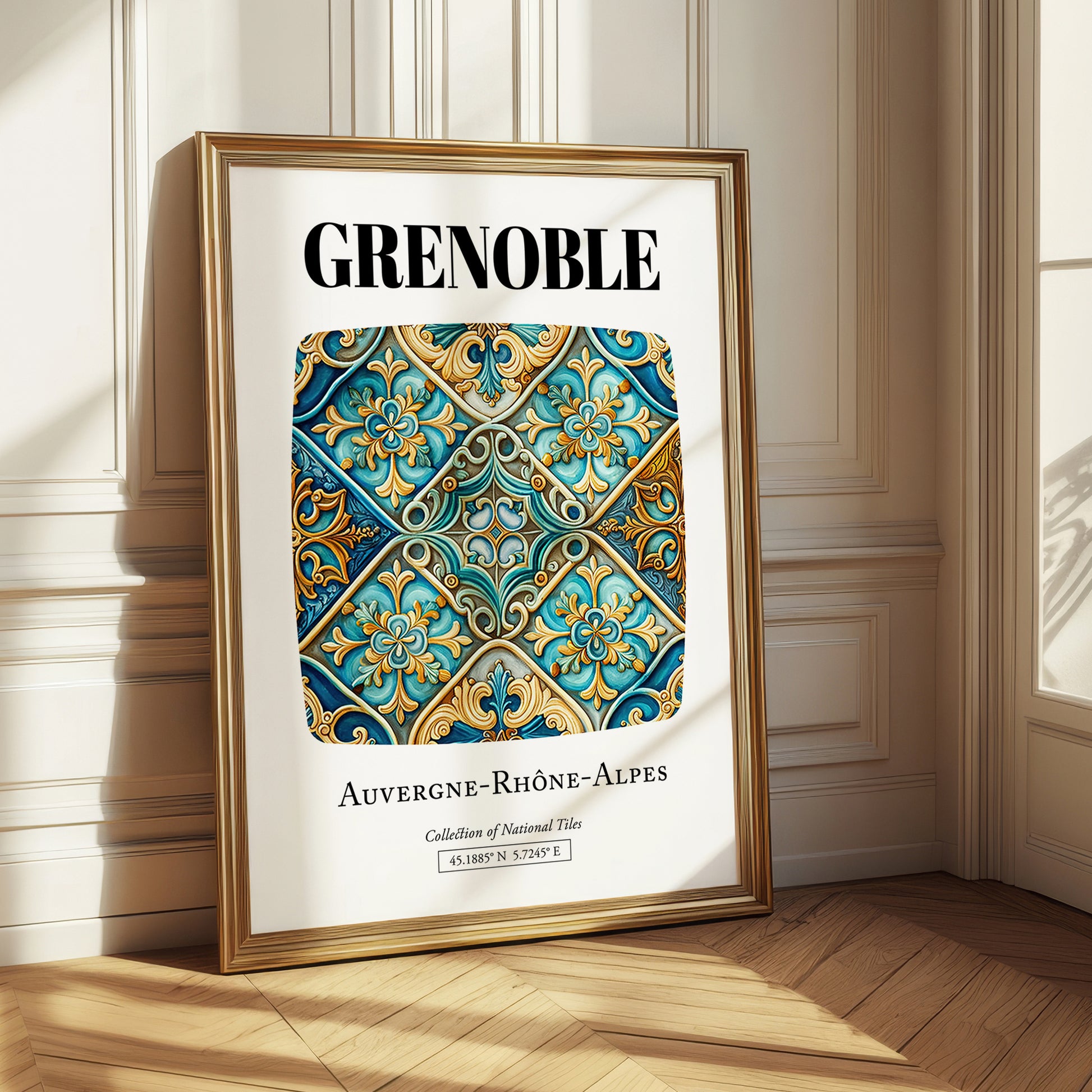 Grenoble, France – Travel Print, styled in a charming Paris street view