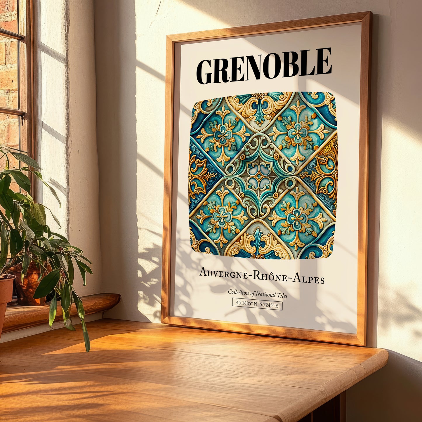 Grenoble, France – Travel Print, clean layout with no caption