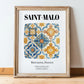 Saint-malo, France – Travel Wall Decor, in wooden frame leaning on the floor