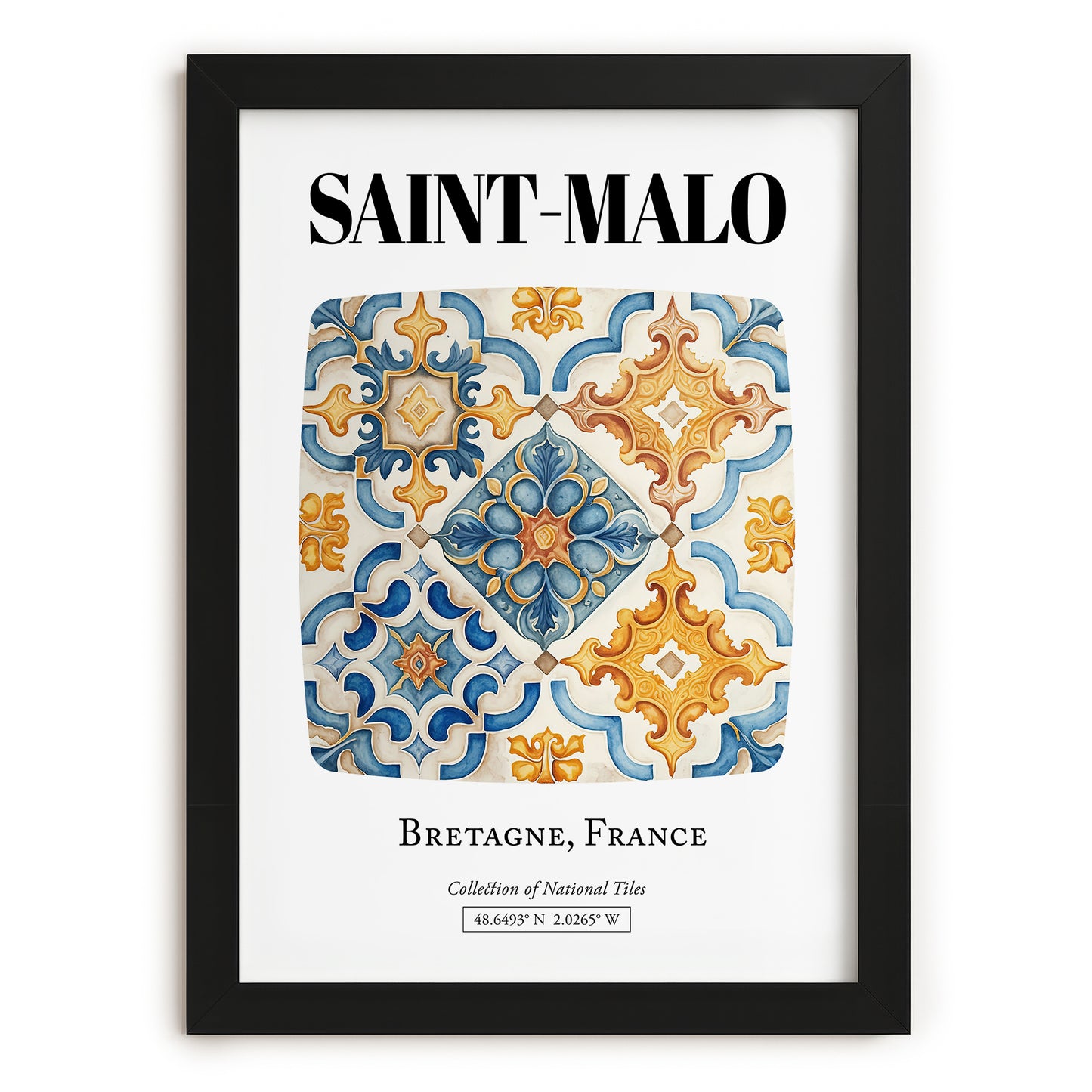 Saint-malo, France – Travel Wall Decor, in sleek black frame