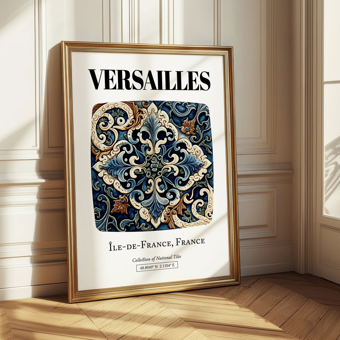 Versailles, France – Travel Print, styled in a charming Paris street view