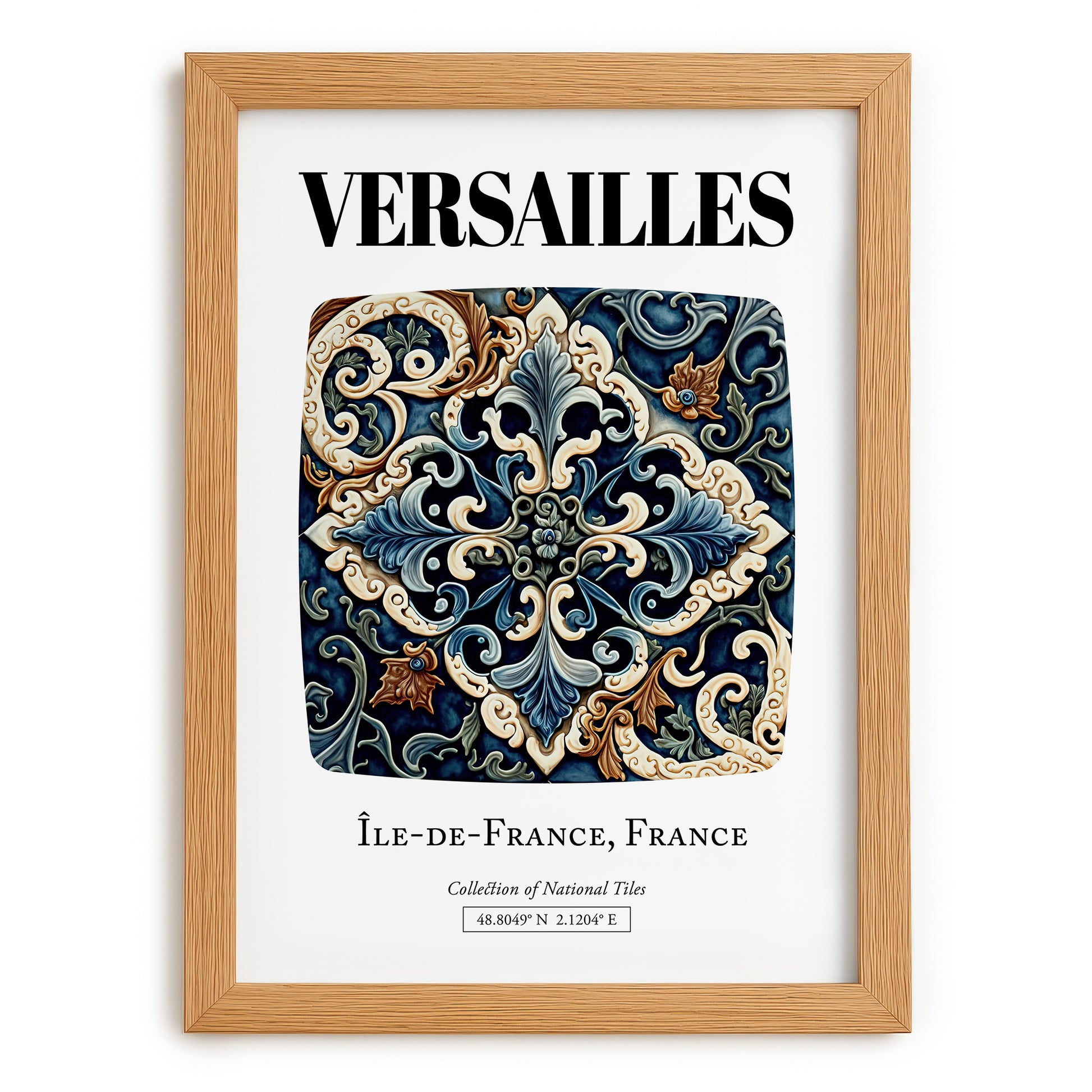 Versailles, France – Travel Print, set in oak frame